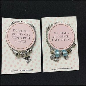 Bracelet with Charms Set of 2